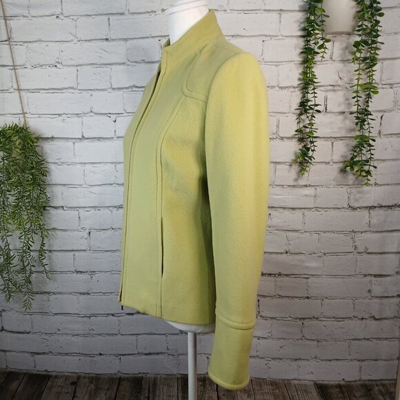 TRIBAL BRAND PISTACHIO GREEN WOOL\NYLON\CASHMERE BLEND COAT, SIZE 2,WOMENS - Picture 5 of 13